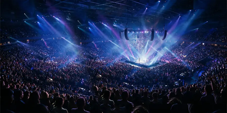The Open Heavens crowd in worship at TD Coliseum